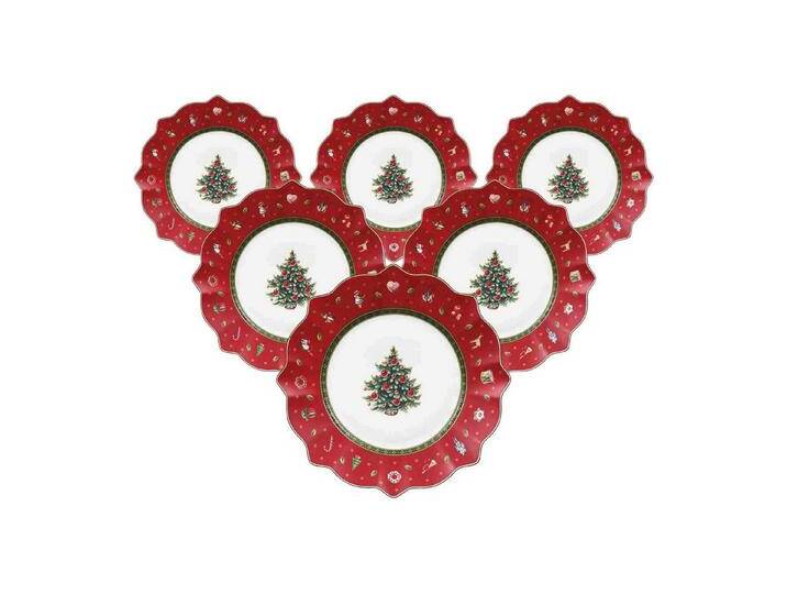 Villeroy & Boch Frühstücksteller Toy's Deligth Frühstücksteller ø 24,5 cm 6er Set, (6 St), rot von Villeroy-&-Boch