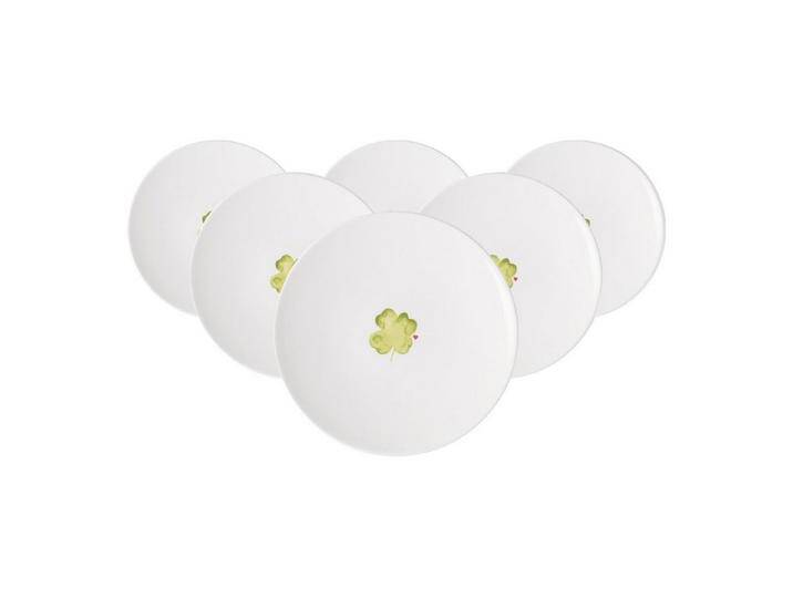 Villeroy & Boch Frühstücksteller With Love Frühstücksteller Good Luck ø 21,2 cm, (6 St), grün von Villeroy-&-Boch