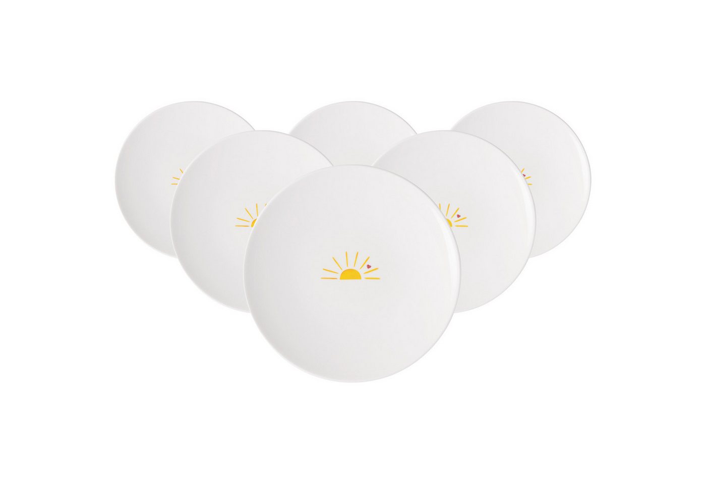 Villeroy & Boch Frühstücksteller With Love Frühstücksteller Hello Sunshine, (6 St) von Villeroy & Boch