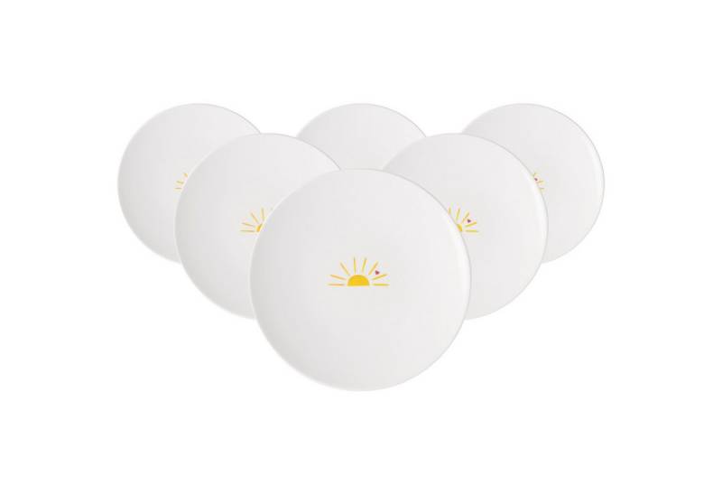Villeroy & Boch Frühstücksteller With Love Frühstücksteller Hello Sunshine, (6 St) von Villeroy & Boch
