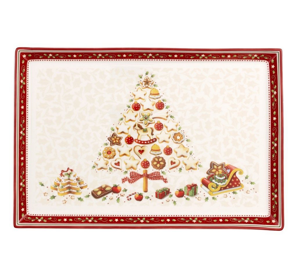 Villeroy & Boch Gebäckteller Winter Bakery, Porzellan, Mehrfarbig L:40cm B:27.5cm H:2.8cm Porzellan von Villeroy & Boch
