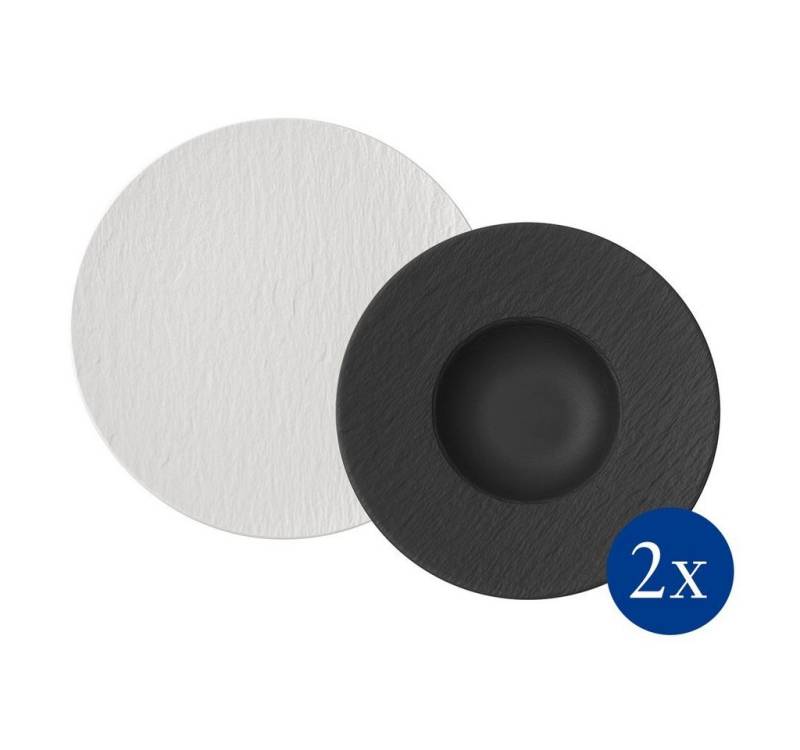 Villeroy & Boch Geschirr-Set Manufacture Rock Italian Set (4-tlg), 2 Personen, Porzellan von Villeroy & Boch