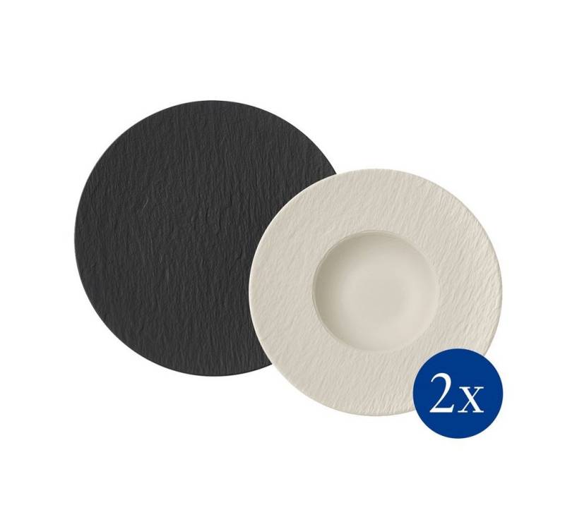 Villeroy & Boch Geschirr-Set Manufacture Rock Italian Set (4-tlg), 2 Personen, Porzellan von Villeroy & Boch