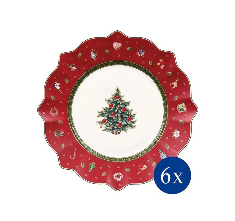 Villeroy & Boch Geschirr-Set Toy's Delight Fruehstuecksteller 6Stk (6-tlg), 6 Personen, Porzellan von Villeroy & Boch