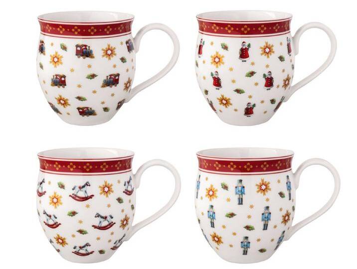Villeroy & Boch Geschirr-Set Toy's Delight Jubiläums-Becher Set 4tlg, Premium Porcelain von Villeroy-&-Boch