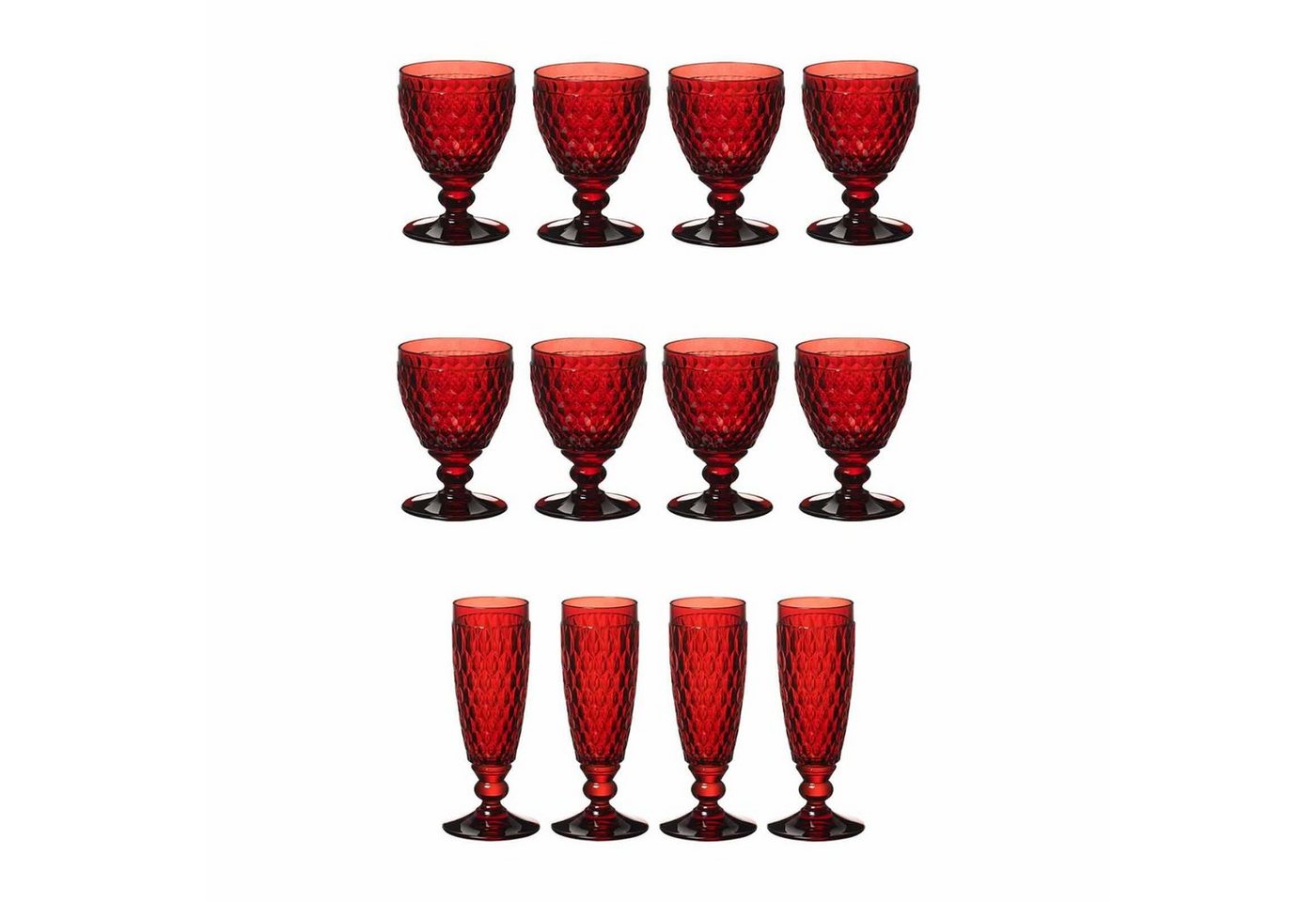 Villeroy & Boch Gläser-Set Boston Coloured Weißwein- und Sektgläser 12er Set, Glas von Villeroy & Boch