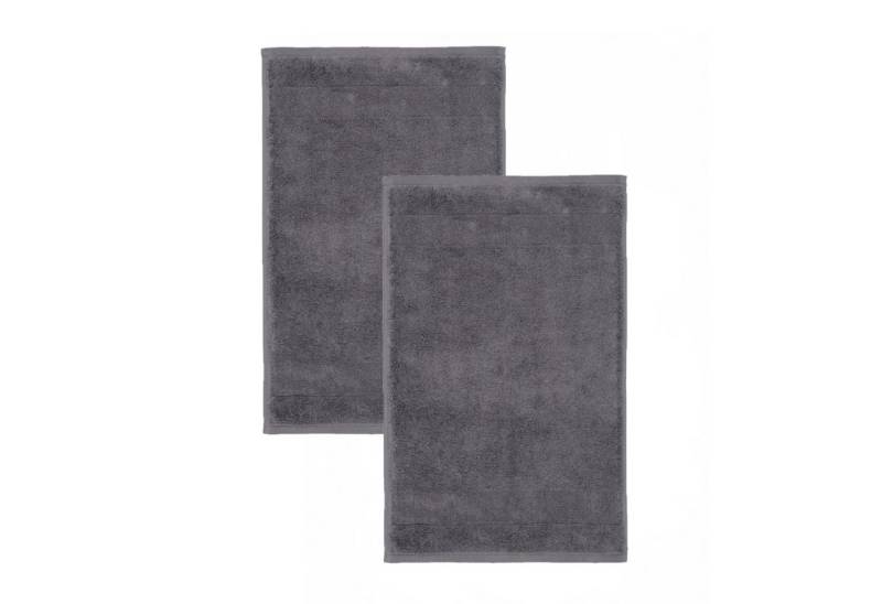 Villeroy & Boch Handtuch 2 Stück Villeroy & Boch Gästetücher One 2550-774 graphit 30x50, Walkfrottier (Spar-Set, 2-St), 100% Baumwolle von Villeroy & Boch