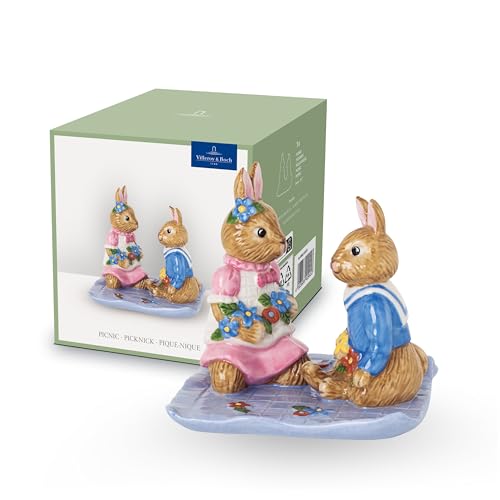 Villeroy & Boch – Bunny Tales Hasenfigur "Picknick" Handbemalt, Ostern Dekoration, Osterdeko Hasen Exklusiv Bunt, Hase, Osterhasen, Hasenfiguren, Porzellan von Villeroy & Boch