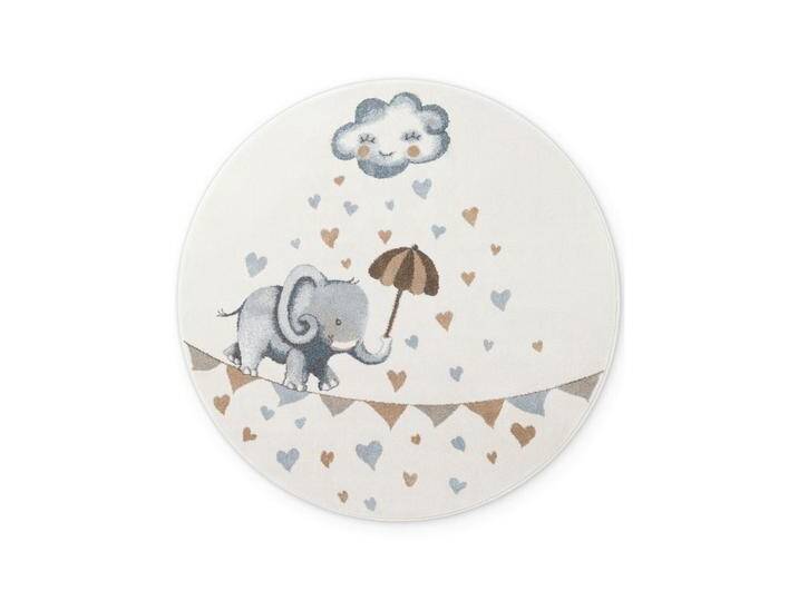 Villeroy & Boch KINDERTEPPICH Boho Kids, Creme, Mehrfarbig, Kunststoff, Elefant, rund, OEKO-TEX® STANDARD 100, für Fußbodenheizung geeignet, von Villeroy-&-Boch