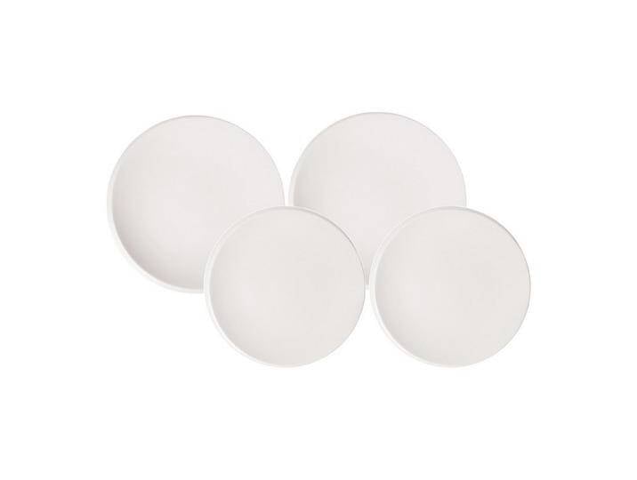 Villeroy & Boch Kombiservice NewMoon Teller-Set 4er Set (4-tlg), Porzellan, weiß von Villeroy-&-Boch