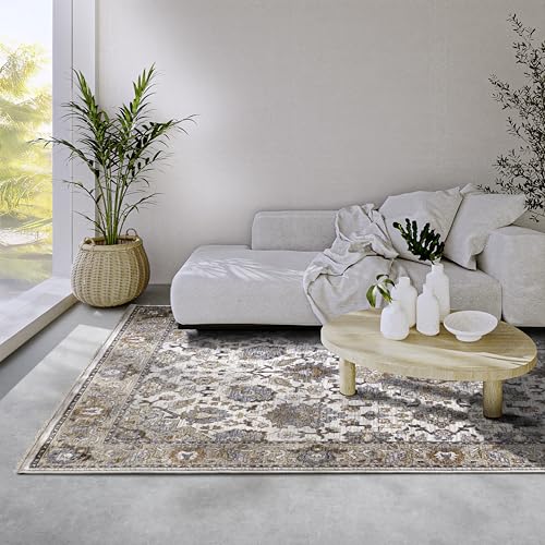 Villeroy & Boch Kurzflor Teppich Egon - Orientalischer Wohnzimmerteppich - Klassischer Fransenteppich für Wohnzimmer, Schlafzimmer, Esszimmer, Flur – Creme Multifarben, 200x265cm Villeroy & Boch Kurzflor Teppich Egon - Orientalischer Wohnzimmerteppich - Klassischer Fransenteppich für Wohnzimmer, Schlafzimmer, Esszimmer, Flur – Creme Multifarben, 200x265cm von Villeroy & Boch