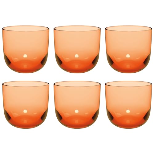 Villeroy & Boch Like Apricot Wasserglas Set 6 teilig, Farbglas orange, Füllmenge 280 ml von Villeroy & Boch