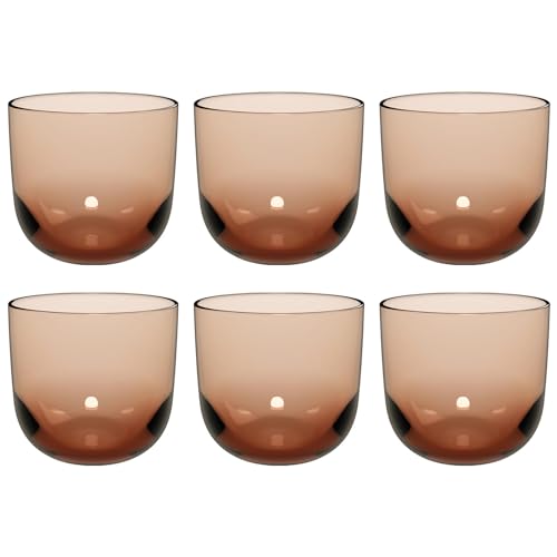 Villeroy & Boch Like Clay Wasserglas Set 6 teilig, Farbglas braun, Füllmenge 280 ml von Villeroy & Boch