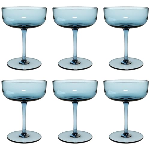 Villeroy & Boch Like Ice Sektschale/Dessertschale Set 6 teilig, Farbglas eisblau, Füllmenge 100 ml von Villeroy & Boch