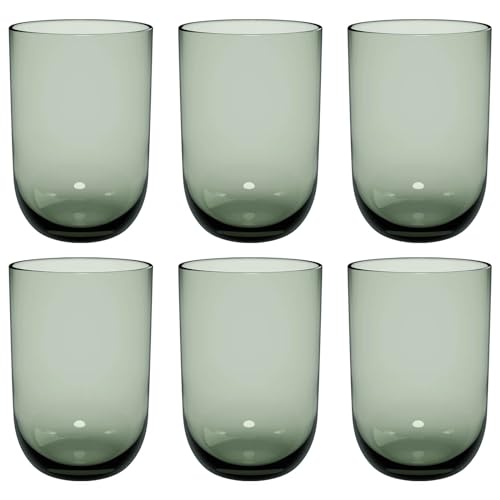 Villeroy & Boch Like Sage Longdrinkbecher Set 6 teilig, Farbglas grün, Füllmenge 385 ml von Villeroy & Boch