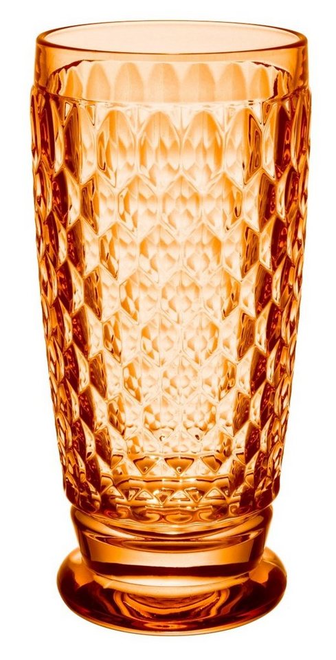 Villeroy & Boch Longdrinkglas Boston coloured Longdrinkglas apricot 300 ml, Kristallglas von Villeroy & Boch