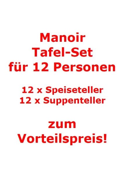 Villeroy & Boch Manoir Tafel-Set für 12 Personen / 24 Teile von Villeroy & Boch