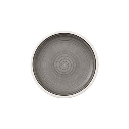 Villeroy und Boch Manufacture Gris Brotteller, 16 cm, Premium Porzellan, Grau von Villeroy & Boch