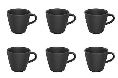 Villeroy & Boch - Manufacture Rock 6x Kaffeeobertasse, 150 ml, Premium Porzellan, schwarz von Villeroy & Boch