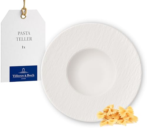Villeroy & Boch Manufacture Rock Blanc Pastateller, 29 cm, Premium Porzellan, Weiß von Villeroy & Boch