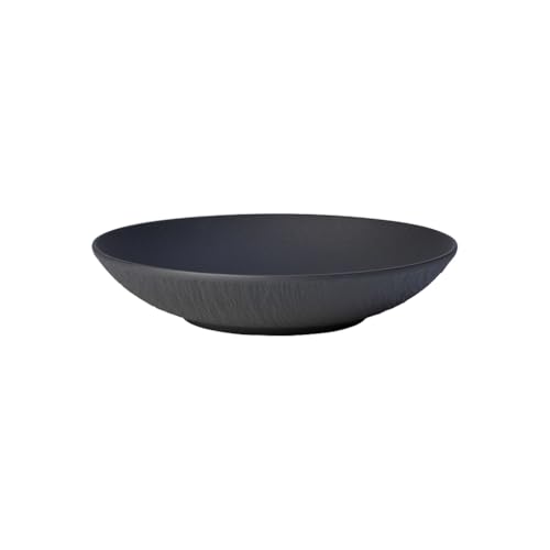 Villeroy & Boch – Manufacture Rock Schale Flach Schwarz Matt, Spülmaschinenfest, Mikrowellensicher, Schale Für Süßigkeiten, Schwarze Deko Schale, Schüssel, Dekoschale Für Schlüssel, Premium Porzellan von Villeroy & Boch