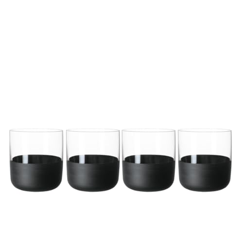 Villeroy & Boch – Manufacture Rock Shot Glas Set/ Schnapsglas, Set 4 Teilig, Kristallglas Mit Mattschwarzem Boden, Füllmenge 40 Ml von Villeroy & Boch