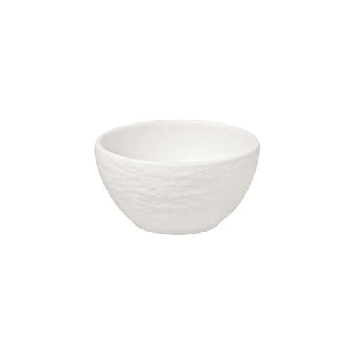 Villeroy & Boch Villeroy und Boch - Manufacture Rock blanc Dipschälchen, elegante Schale für Fingerfood und Dips aus Premium Porzellan, spülmaschinengeeignet, weiß von Villeroy & Boch