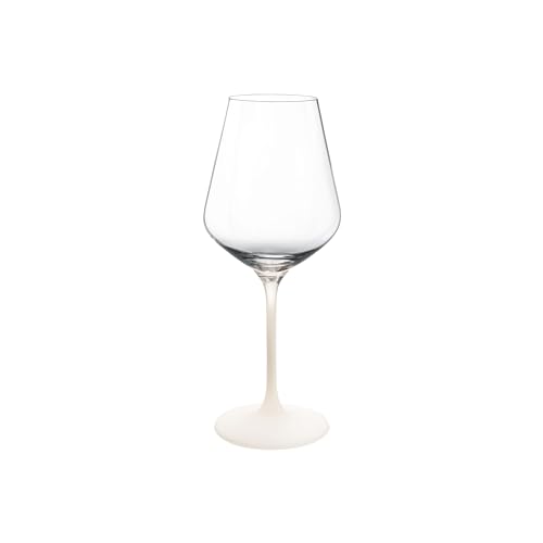 Villeroy & Boch - Manufacture Rock blanc Rotweinkelch Set, 4tlg. Gläserset für Rotwein, 470 ml, Kristallglas, mattweiße Schieferoptik von Villeroy & Boch