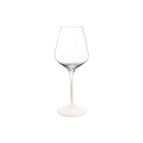 Villeroy & Boch - Manufacture Rock Blanc Weißweinkelch Set, 4Tlg. Gläserset Für Weißwein, 380 Ml, Kristallglas, Mattweiße Schieferoptik von Villeroy & Boch