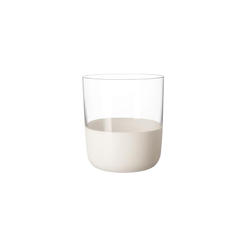 Villeroy & Boch - Manufacture Rock Blanc Whiskybecher Set, 4 Tlg. Gläserset Für Whiskey Und Cocktails, 250 Ml, Kristallglas, Mattweiße Schieferoptik von Villeroy & Boch