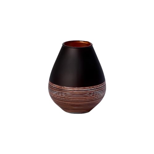 Villeroy und Boch Manufacture Swirl Vase Soliflor, 12,2 cm, Kristallglas, Schwarz/Bronze von Villeroy & Boch