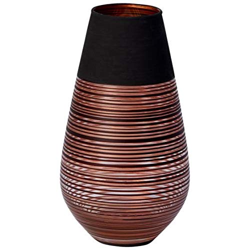 Villeroy & Boch Manufacture Swirl Vase Soliflor groß schwarz,braun Kristallglas 1137941115 von Villeroy & Boch