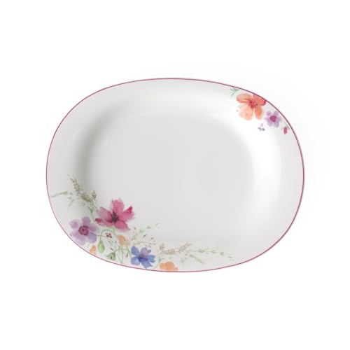 Villeroy & Boch Mariefleur Basic Servierplatte, 42 cm, Premium Porzellan, Weiß/Bunt von Villeroy & Boch