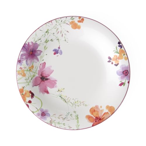 Villeroy & Boch – Mariefleur Basic Speiseteller 27 cm bunt weiß mit Blumen, Teller einzeln, Geschirr weiß Blumen, Essteller Keramik, Premium Porzellan von Villeroy & Boch