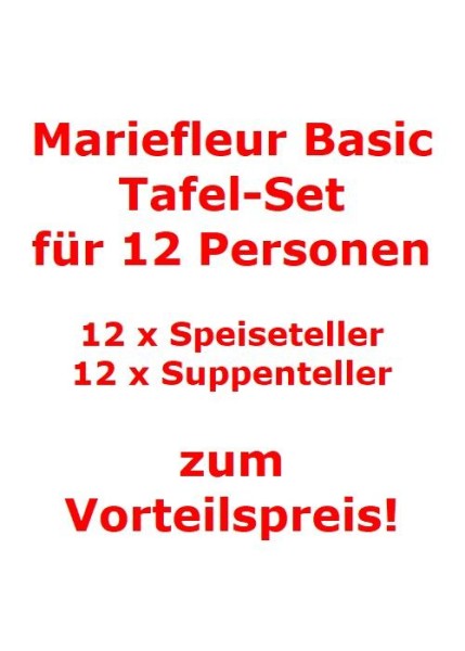 Villeroy & Boch Mariefleur Basic Tafel-Set für 12 Personen / 24 Teile von Villeroy & Boch