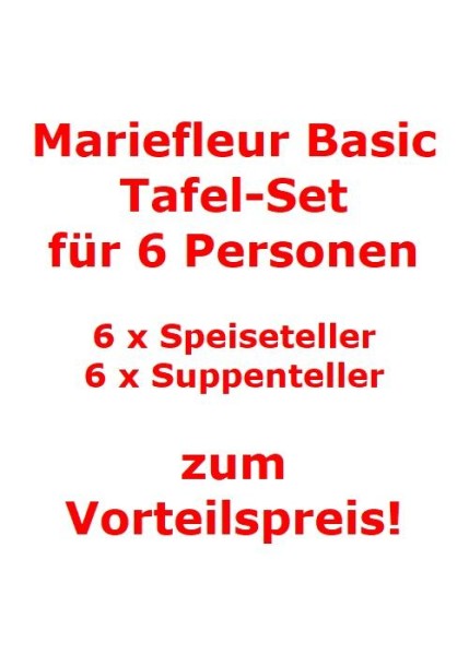 Villeroy & Boch Mariefleur Basic Tafel-Set für 6 Personen / 12 Teile von Villeroy & Boch