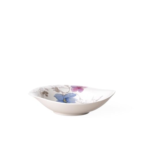 Villeroy und Boch - Mariefleur Gris Serve und Salad tiefe Schale, Schälchen für Beilagen und Salate, 21 x 18 cm, Premium Porzellan, weiß/bunt von Villeroy & Boch