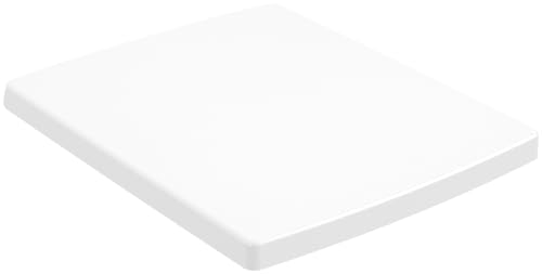 Villeroy & Boch Memento 2.0 WC-Sitz, Toilettendeckel mit Absenkautomatik, abnehmbarer Toilettensitz aus bruchsicherem Duroplast, Klodeckel Original Ersatzteil, rechteckig, Stone White, matt von Villeroy & Boch