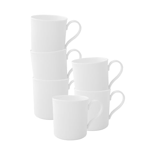 Villeroy & Boch Modern Grace Kaffeetassen 6er Set, 210 ml, Gerade Tassen in klassischem Weiß, Premium Bone Porzellan Villeroy & Boch Modern Grace Kaffeetassen 6er Set, 210 ml, Gerade Tassen in klassischem Weiß, Premium Bone Porzellan von Villeroy & Boch