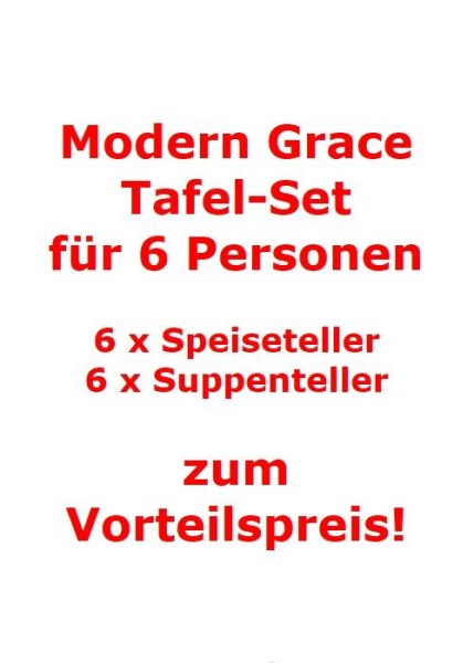 Villeroy & Boch Modern Grace Tafel-Set für 6 Personen / 12 Teile von Villeroy & Boch