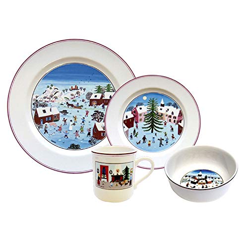 Villeroy & Boch Naif Weihnachtsgeschirr-Set, 4-teilig, festliches Geschirr und Dekoration von Villeroy & Boch