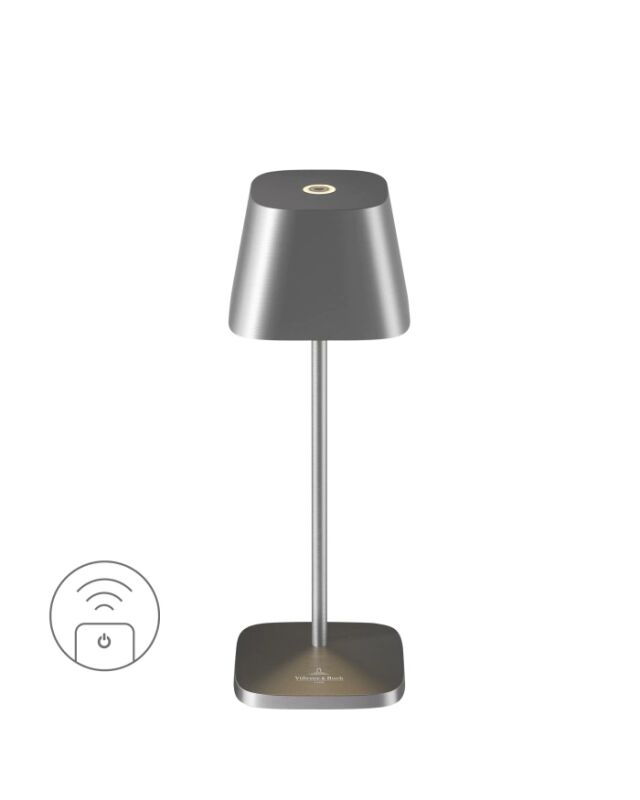 Villeroy & Boch Neapel Micro RC graphit gebürstet Akku Tischleuchte von Villeroy & Boch