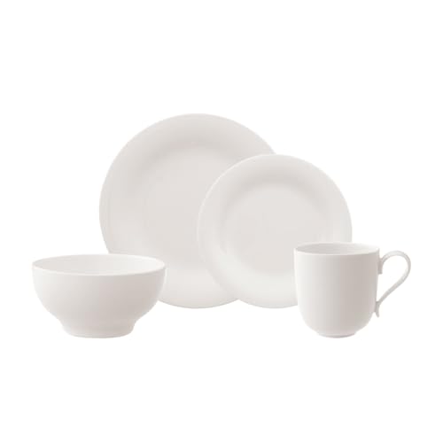 Villeroy und Boch New Cottage Basic Tafelservice, 8-teilig, Premium Porzellan, Weiß von Villeroy & Boch