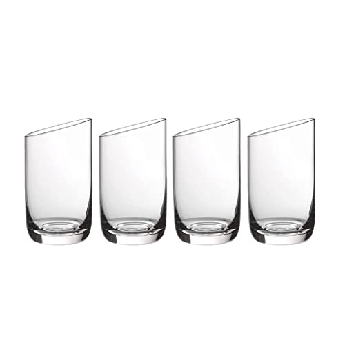 Villeroy & Boch - NewMoon Becher Set, 4tlg., elegantes, modern geschnittenes Glas für jeden Tag, Kristallglas, klar, spülmaschinengeeignet von Villeroy & Boch