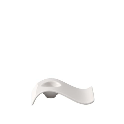 Villeroy & Boch NewWave Eierbecher, Eierständer mit passgenauer Einbuchtung, Premium Porzellan, spülmaschinengeeignet, eckig, weiß von Villeroy & Boch
