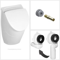 Villeroy&boch - o.novo Keramik Absaug Urinal mit Deckel, Ablauf- und Einlaufgarnitur von Villeroy & Boch