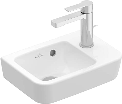 Villeroy & Boch O.Novo Waschbecken ohne Überlauf Links mit Hahnloch Rechts 36x25x14,5 cm Weiß von Villeroy & Boch