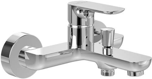 Villeroy & Boch O.novo Badewannenarmatur, Mischbatterie mit Anti-Rückfluss und Keramikkartusche abgerundeter Einhebelmischer aus Messing, einfache Montage, Chrom Villeroy & Boch O.novo Badewannenarmatur, Mischbatterie mit Anti-Rückfluss und Keramikkartusche abgerundeter Einhebelmischer aus Messing, einfache Montage, Chrom von Villeroy & Boch