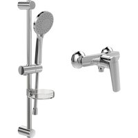 Villeroy & Boch Oasis Duschset Aufputz (2 in 1 Bundle), Duschsystem mit Duscharmatur, Handbrause, Handbrauseschlauch, Duschstange inkl. von Villeroy & Boch
