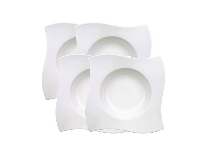 Villeroy & Boch Pastateller NewWave Pastateller 28 x 28 cm 4er Set, (4 St), weiß von Villeroy-&-Boch